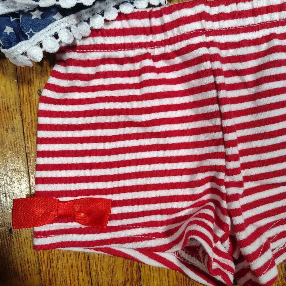 4th Of July Girls 18m 2pc Outfit Little Lass/T464 - Picture 3 of 5